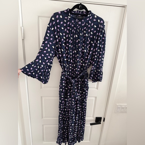 Eloquii Purple Navy Printed Crop Jumpsuit 20 - Picture 3 of 15